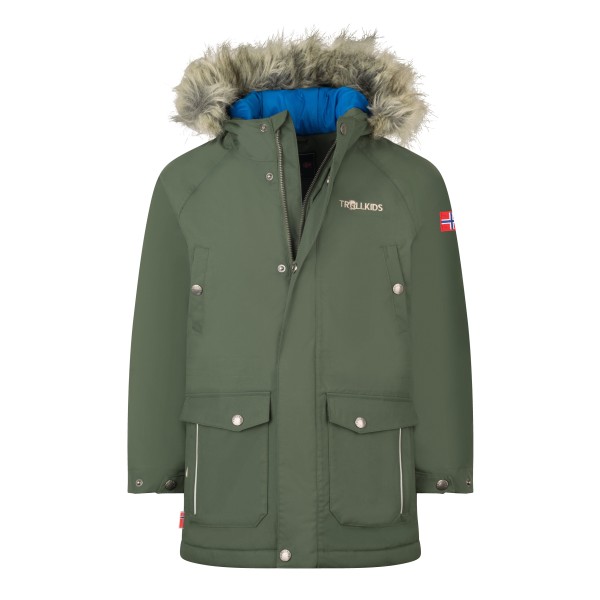 Trollkids Nordkapp Jacket Parka Kids (Gr 98 |oliv |wasserdicht)