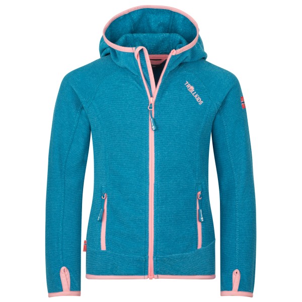 Trollkids Sandefjord Jacket Fleecejacke Kinder Alltag (Gr 128 |blau)