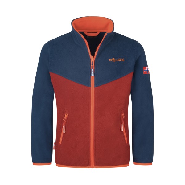 Trollkids - Kids Oppdal Jacket XT - Fleecejacke Gr 92 blau/rot