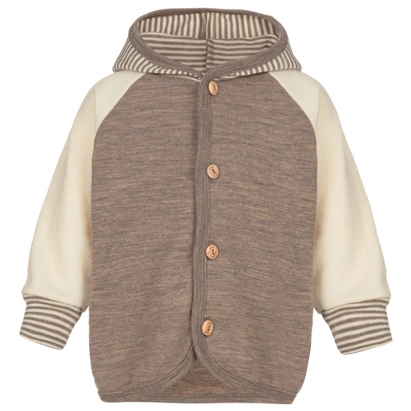 Image of Engel - Baby-Kapuzenjacke mit Holzknöpfen - Freizeitjacke Gr 50/56 braun