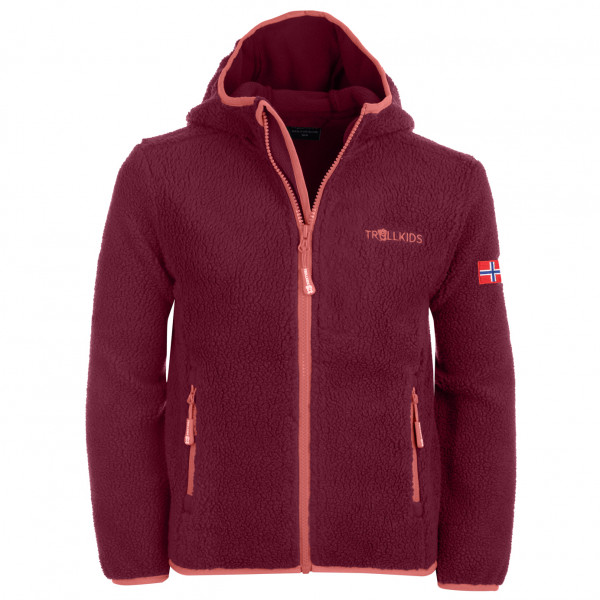 Image of Trollkids - Girl"s Mandal Jacket - Fleecejacke Gr 116 rot'