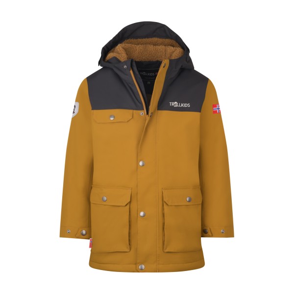 Trollkids Gudvangen Jacket Parka Kids (Gr 164 |braun |wasserdicht)