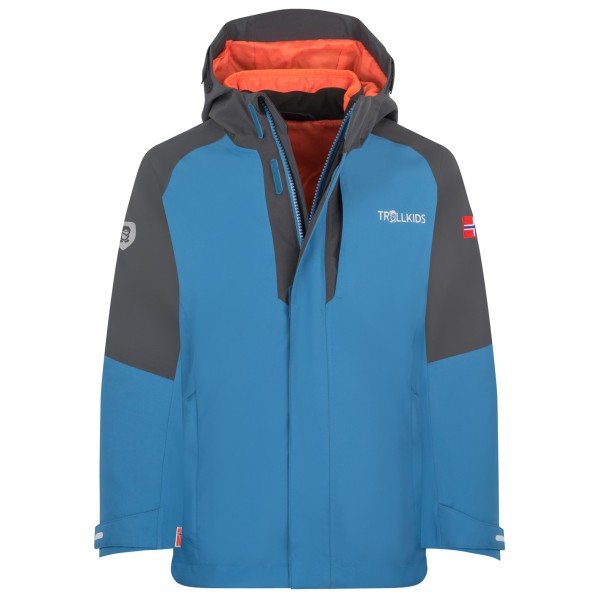 Trollkids Skanden 3in1 Jacket Doppeljacke Kinder (Gr 92 |blau |wasserdicht)
