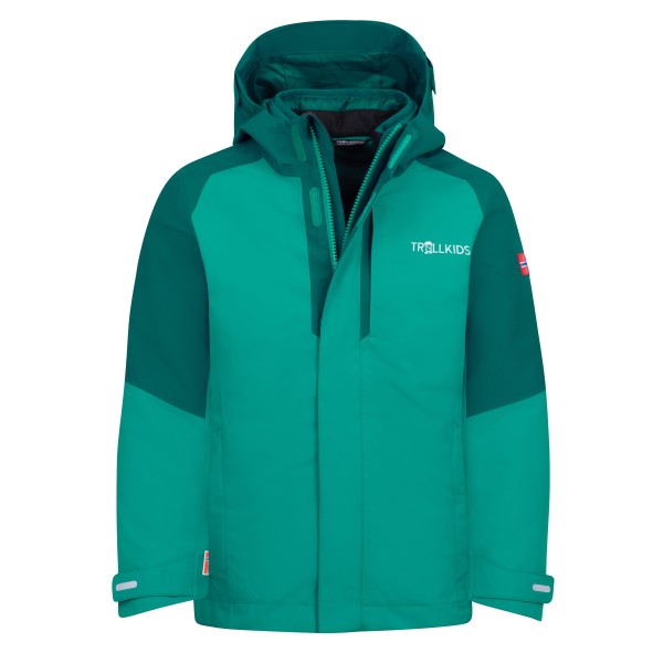 Trollkids Kid’s Skanden 3in1 Jacket 3-in-1-jas turkoois Turquoise
