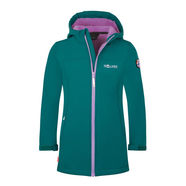 Trollkids Girl’s Kristiansand Coat Softshelljack turkoois Turquoise