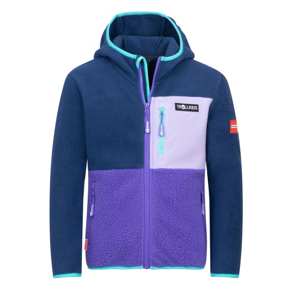 Trollkids Kid’s Aurlandsfjord Jacket Fleecevest /purper Blauw