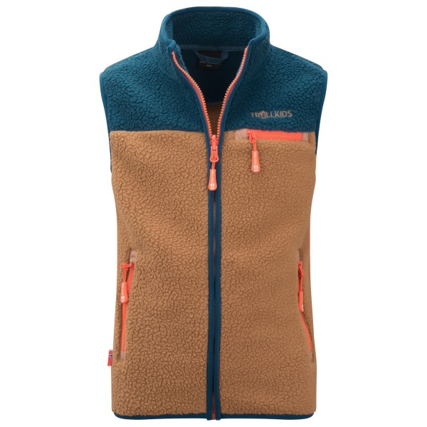 Trollkids Kid’s Hemsedal Vest Fleecebodywarmer Bruin