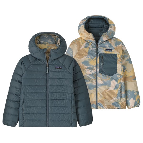 Patagonia Kid’s Reversible Down Sweater Hoody Donsjack Blauw