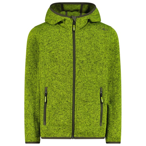 CMP Jacket Fix Hood Jacquard Knitted Fleecejacke Kinder (Gr 140 |oliv)