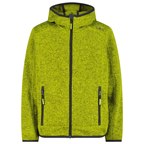 CMP - Boy's Jacket Fix Hood Jacquard Knitted - Fleecejacke Gr 140 oliv