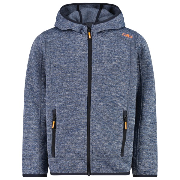 CMP Boy’s Jacket Fix Hood Jacquard Knitted Fleecevest Grijs