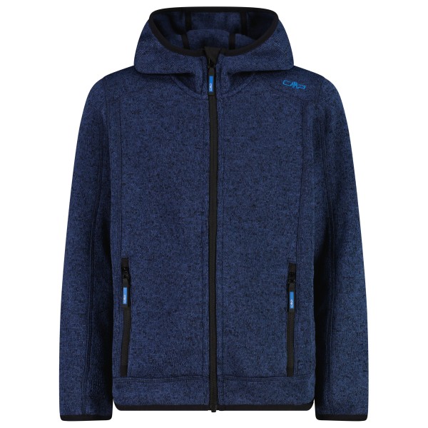 CMP - Boy's Jacket Fix Hood Jacquard Knitted - Fleecejacke Gr 140 blau