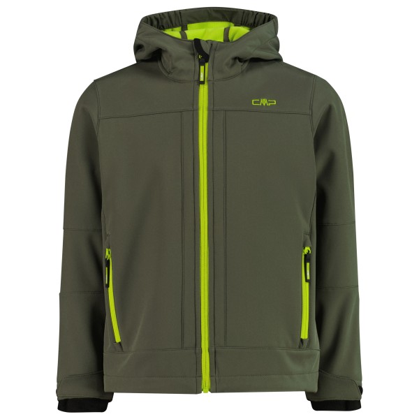 CMP Jacket Fix Hood Softshell Softshelljacke Kinder (Gr 164 |oliv |wasserdicht)