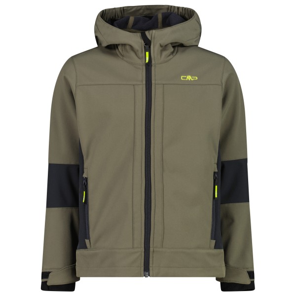 CMP - Boy's Jacket Fix Hood Softshell - Softshelljacke Gr 92 oliv