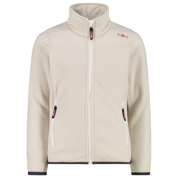 CMP Girl’s Jacket Jacquard Knitted Fleecevest b co B Co Gesso / Vaniglia