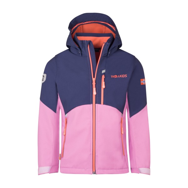 Trollkids Girl’s Balestrand Jacket Softshelljack Roze