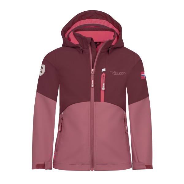 Trollkids Girl’s Balestrand Jacket Softshelljack Rood