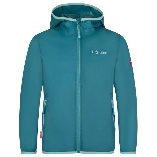 Trollkids Trolltunga Jacket Regenjacke Kinder Wandern (Gr 176 |türkis |wasserdicht)
