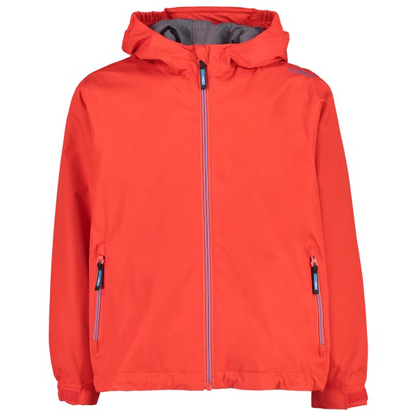 CMP Kid’s Jacket Fix Hood WP Regenjas Rood