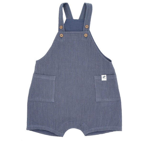 Image of maximo - Baby"s Latzshorts m. Taschen - Jumpsuit Gr 62 grau/blau'