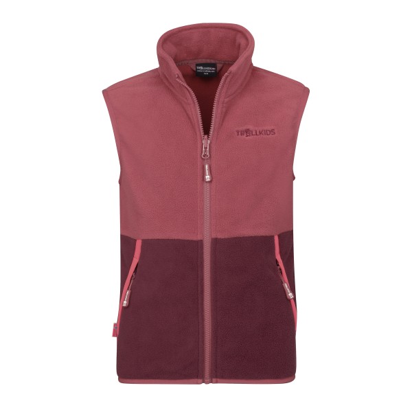 Trollkids Kid’s Kjerag Vest Fleecebodywarmer Rood