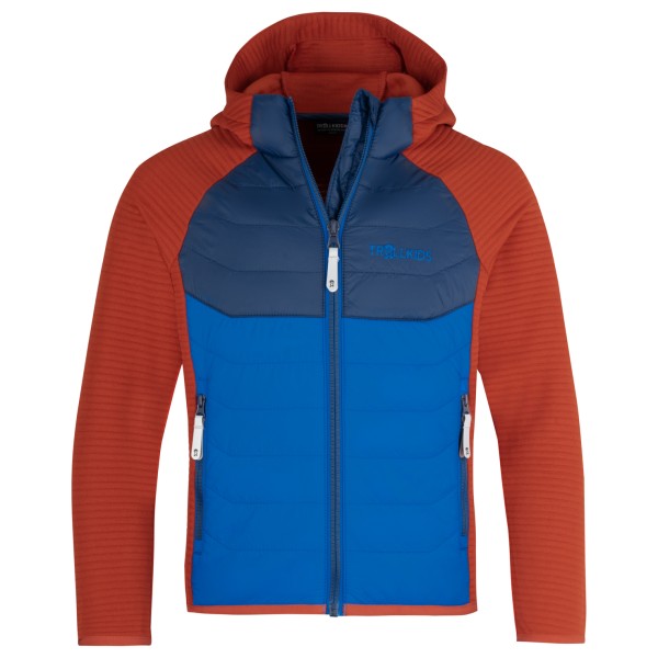 Image of Trollkids - Kid"s Sirdal Jacket - Fleecejacke Gr 104 blau/rot'