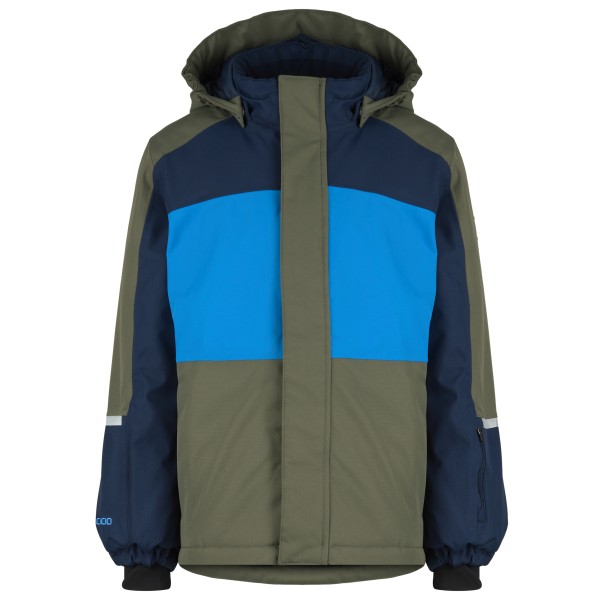 Heber Peak PinusHe. Ski Jacket Skijacke Kids (Gr 104 |blau/oliv |wasserdicht)