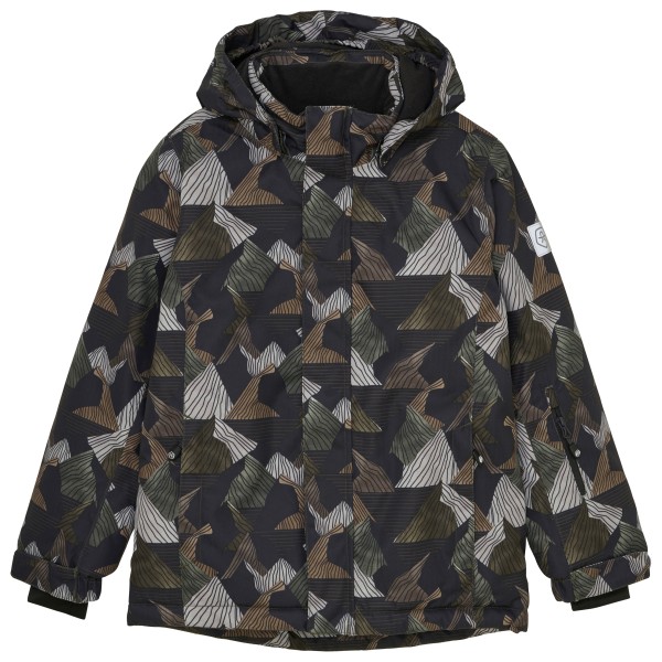 Image of Color Kids - Kid"s Ski Jacket AOP - Skijacke Gr 128 grau/schwarz'