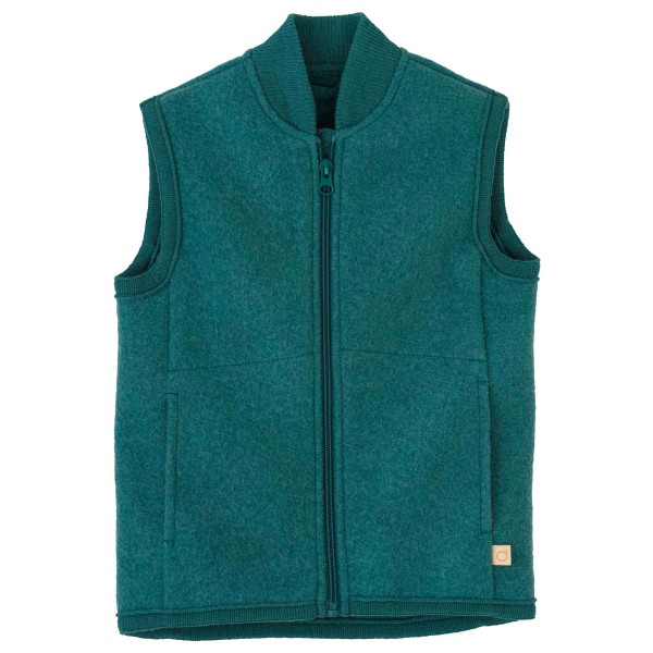 disana Kid’s Walk-Weste Merinobodywarmer turkoois Blauw