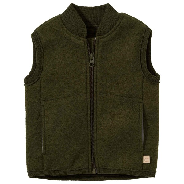 disana Kid’s Walk-Weste Merinobodywarmer Olijfgroen