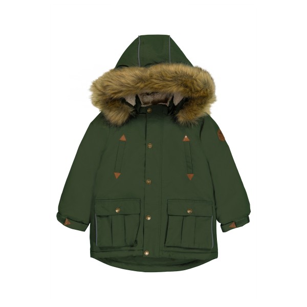 Image of Mikk-Line - Boy"s Twill Nylon Parca - Parka Gr 152 grün'
