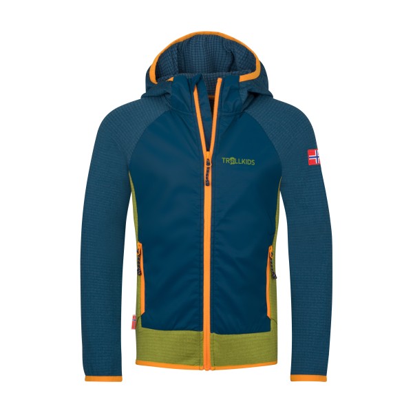 Trollkids Seiland Jacket Fleecejacke Kinder Wandern (Gr 128 |blau)