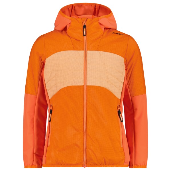 CMP Hybrid Jacket Fix Hood Kunstfaserjacke Kids (Gr 98 |orange)