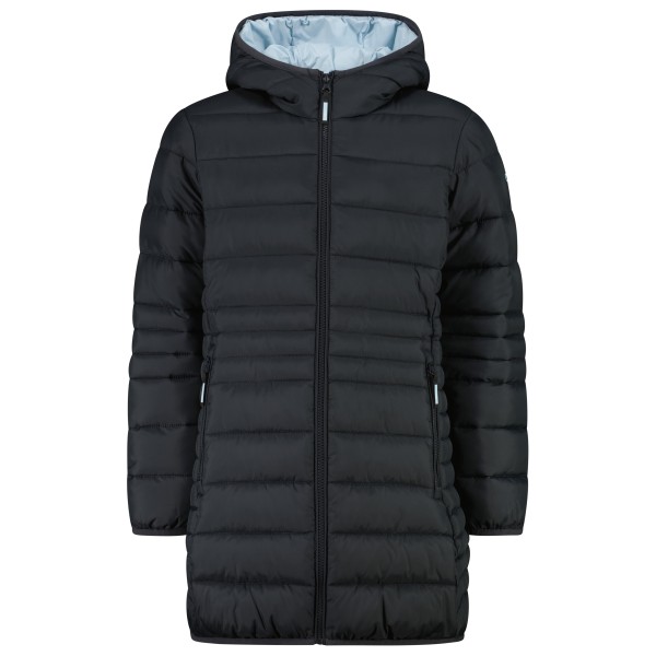 CMP Girl’s Down Coat Fix Hood Taffeta Lange jas Zwart