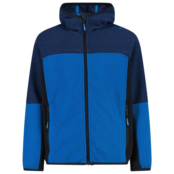 CMP - Kid's Jacket Fix Hood Jacquard Knitted - Fleecejacke Gr 110 blau