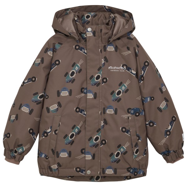 Minymo Twill Snow Jacket AOP Winterjacke Kinder (Gr 80 |braun |wasserdicht)