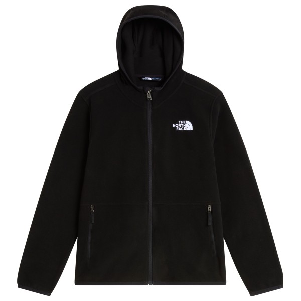 The North Face Teen’s Glacier Fullzip Hoodie Fleecevest Zwart