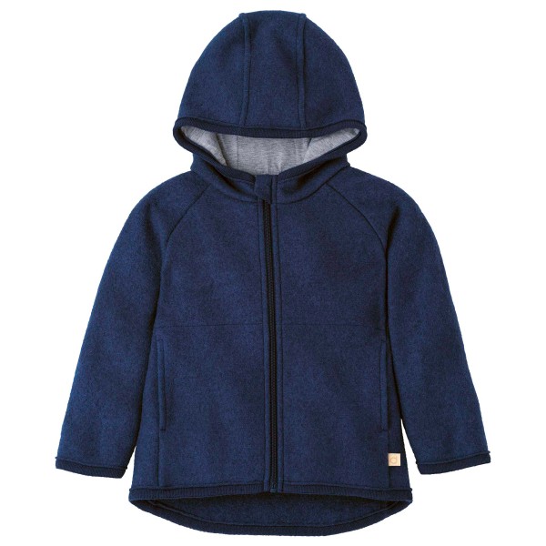 disana Kid’s Walk-Jacke Zipp Wollen vest Blauw