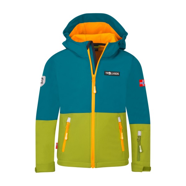 Trollkids Skjorta Jacket Softshelljacke Kinder (Größe 104 |türkis |wasserdicht)