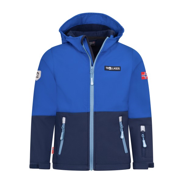 Trollkids Kid’s Skjorta Jacket Softshelljack Blauw