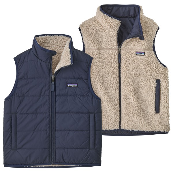 Patagonia Kid’s Reversible Ready Freddy Vest Fleecebodywarmer Blauw