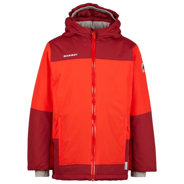 Mammut Treeline Hardshell Thermo Hooded Jacket Regenjacke Kinder (Gr 104 |rot |wasserdicht)