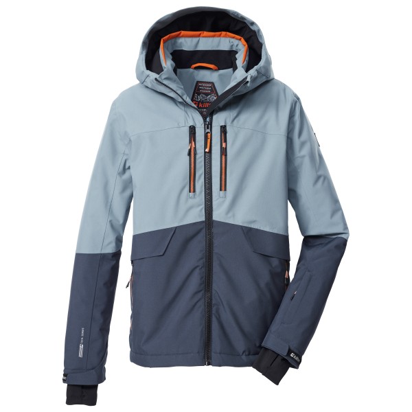 killtec KSW 201 Ski Jacket Skijacke Kinder Ski (Gr 116 |blau/grau |wasserdicht)