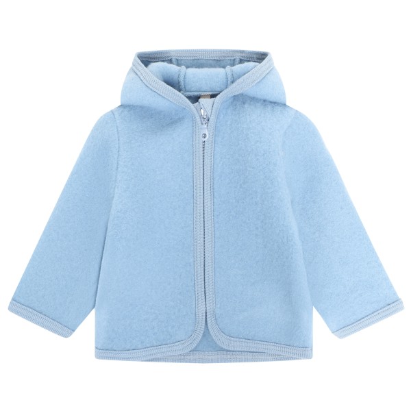 Huttelihut Kid’s Jacket Wool Fleece with Hood Merinovest Blauw