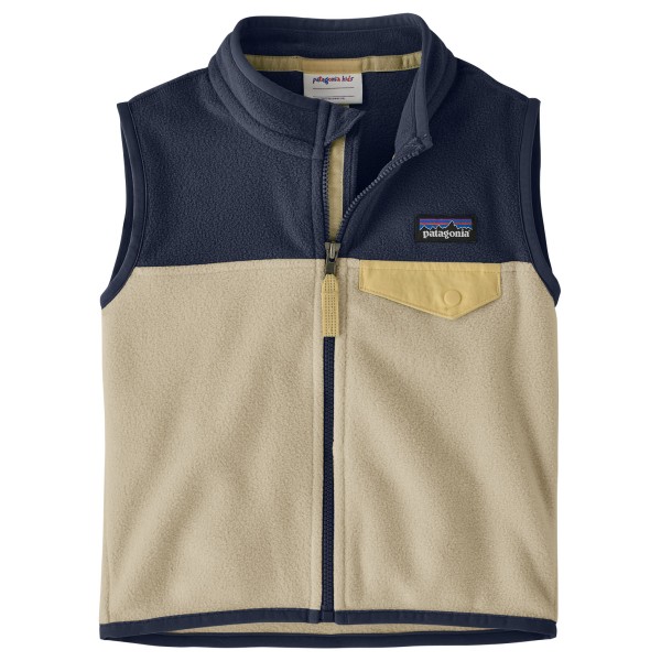 Patagonia - Baby's Micro D Snap-T Vest - Fleecegilet Gr 12-18 Months beige/blau
