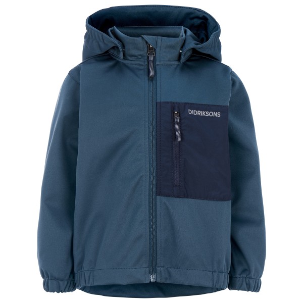 Didriksons Kid’s Kaitum Jacket Softshelljack Blauw