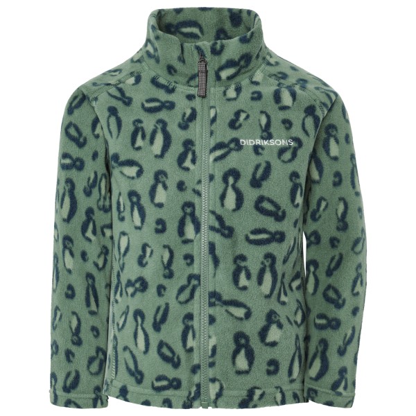 Didriksons Kid’s Monte Printed Full-Zip Fleecevest Groen