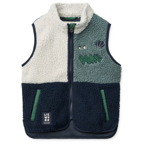 LIEWOOD – Kid’s Vada Pile Vest – Fleecebodywarmer maat 80, Blauw
