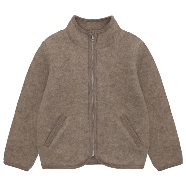 Huttelihut Kid’s Jacket Wool Fleece Merinovest Bruin