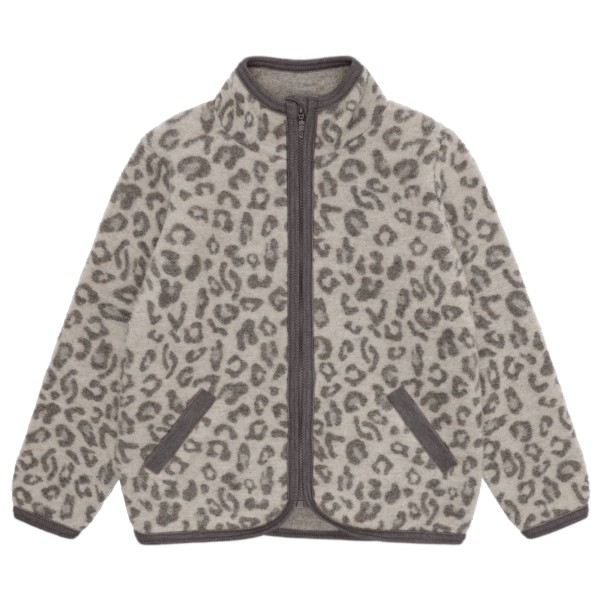 Huttelihut Kid’s Jacket Wool Fleece Jacquard Merinovest Grijs